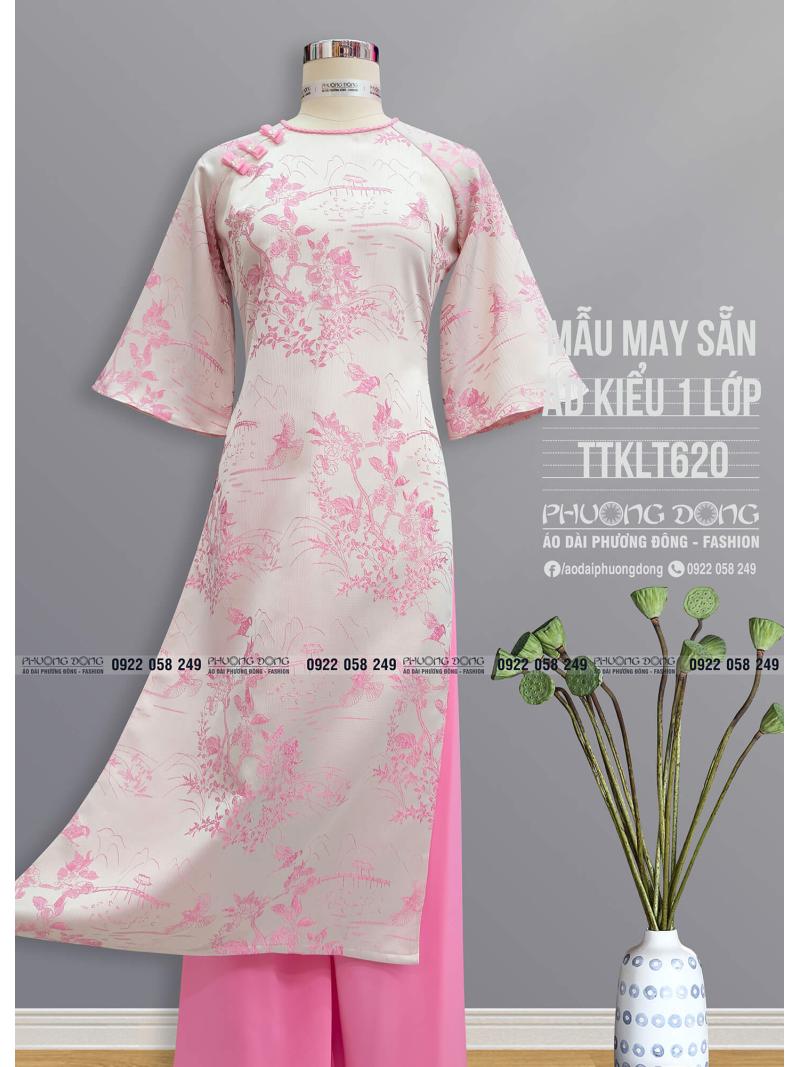 Áo Dài Phom Trẻ Gấm Lụa Phom Suông TTKLT620